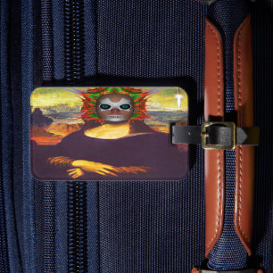 Cyborg Mona Lisa Luggage Tag