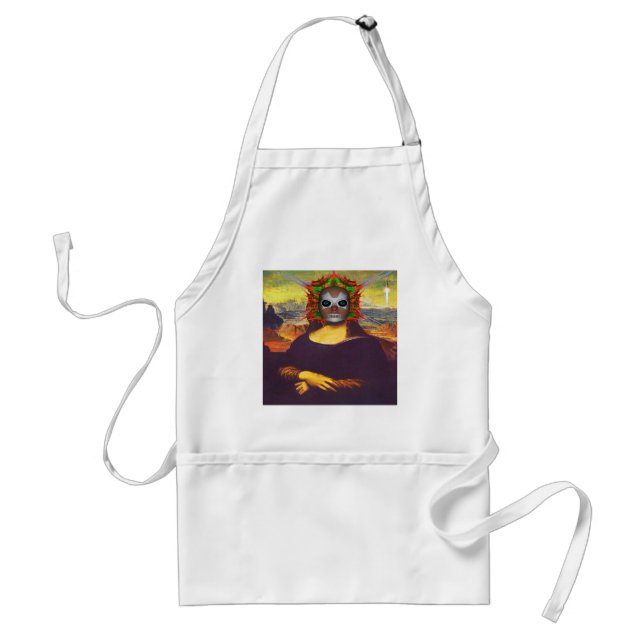 Cyborg Mona Lisa Standard Apron (Front)