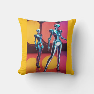Cyborg Party Girls III Cushion