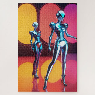 Cyborg Party Girls III Jigsaw Puzzle