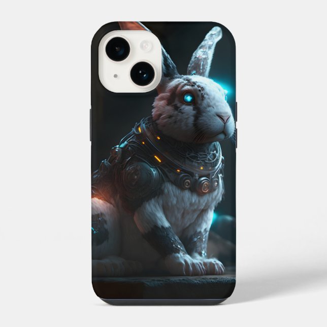 Cyborg Rabbit iPhone Case (Back)