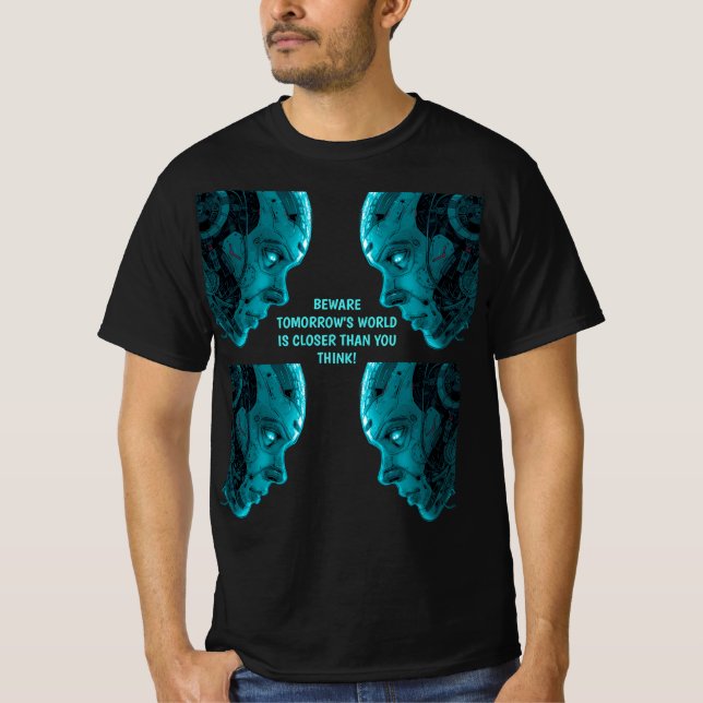 CYBORG ROBOTIC HEAD T-Shirt (Front)