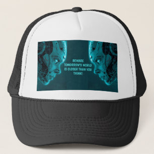 CYBORG ROBOTIC HEAD TRUCKER HAT