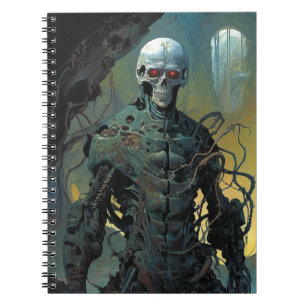 Cyborg Skeleton Futuristic Science Fiction Notebook