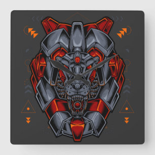 Cyborg Square Wall Clock