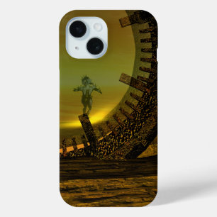 CYBORG TITAN,DESERT HYPERION Science Fiction Scifi iPhone 15 Case