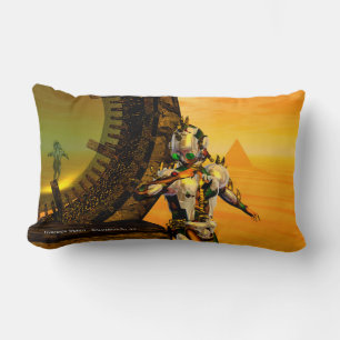CYBORG TITAN,DESERT HYPERION Science Fiction Scifi Lumbar Cushion