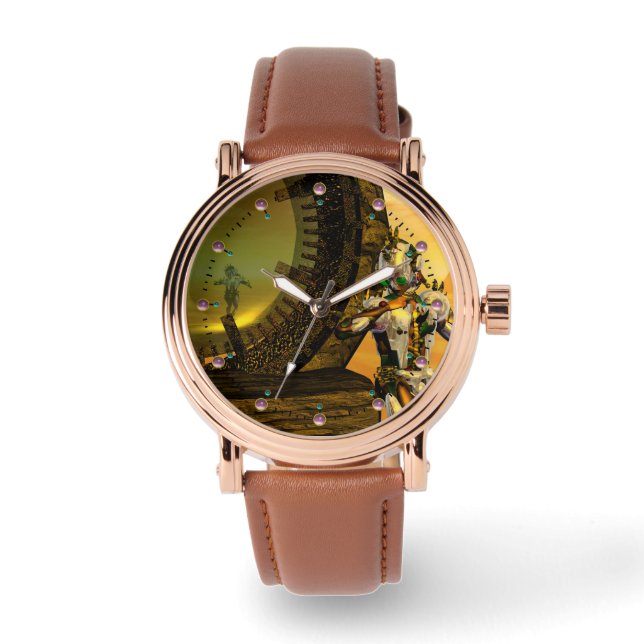 CYBORG TITAN,DESERT HYPERION Science Fiction Scifi Watch (Front)