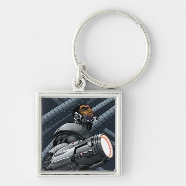 Cyborg & Weapon Bust Key Ring (Front)