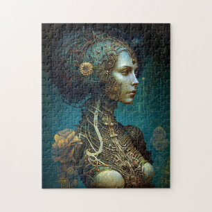 Cyborg Woman Fantasy Sci-Fi Art Jigsaw Puzzle