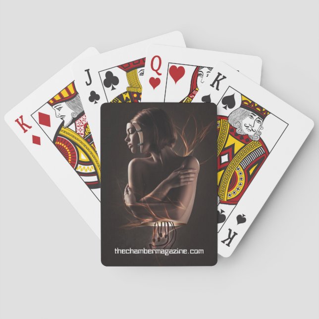 cyborg woman playing cards (Back)