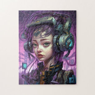 Cyborg Woman Science Fiction Jigsaw Puzzle