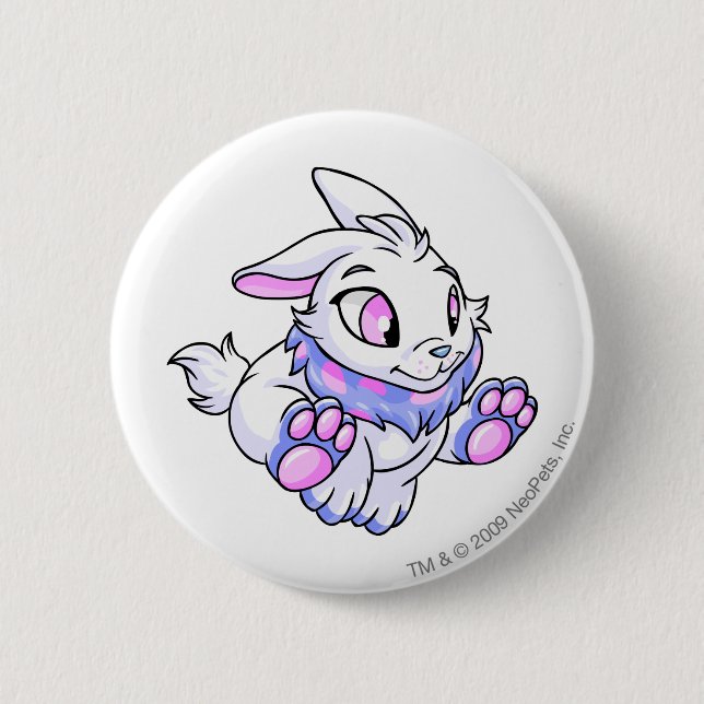 Cybunny Blue 6 Cm Round Badge (Front)