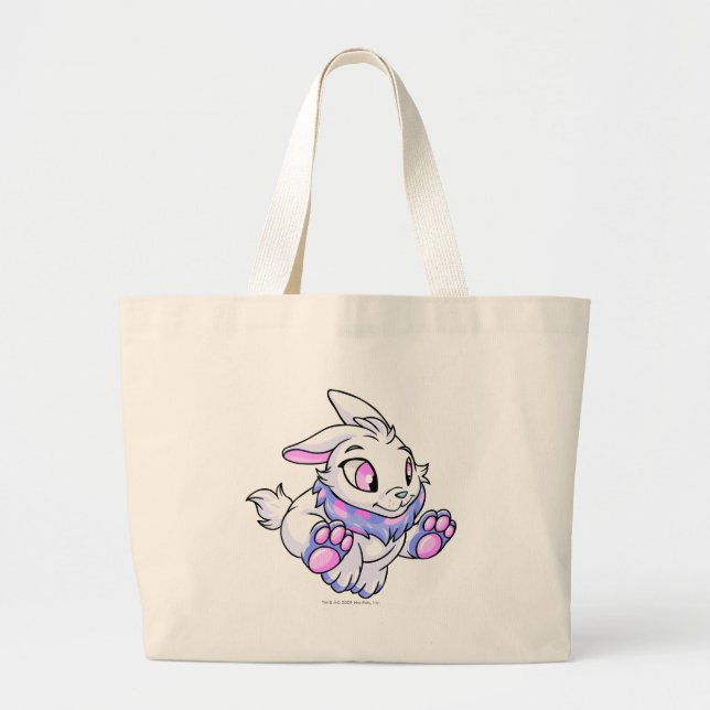 Cybunny Blue Large Tote Bag (Front)