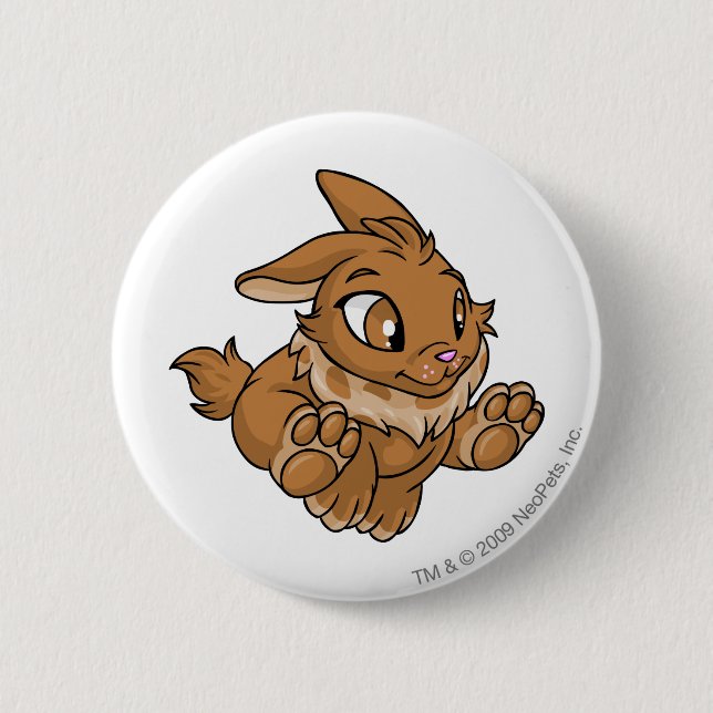 Cybunny Brown 6 Cm Round Badge (Front)