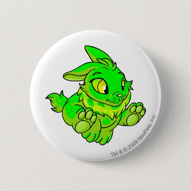 Cybunny Glowing 6 Cm Round Badge (Front)