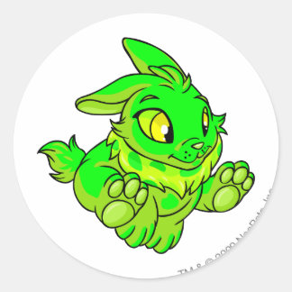 Cybunny Glowing Classic Round Sticker