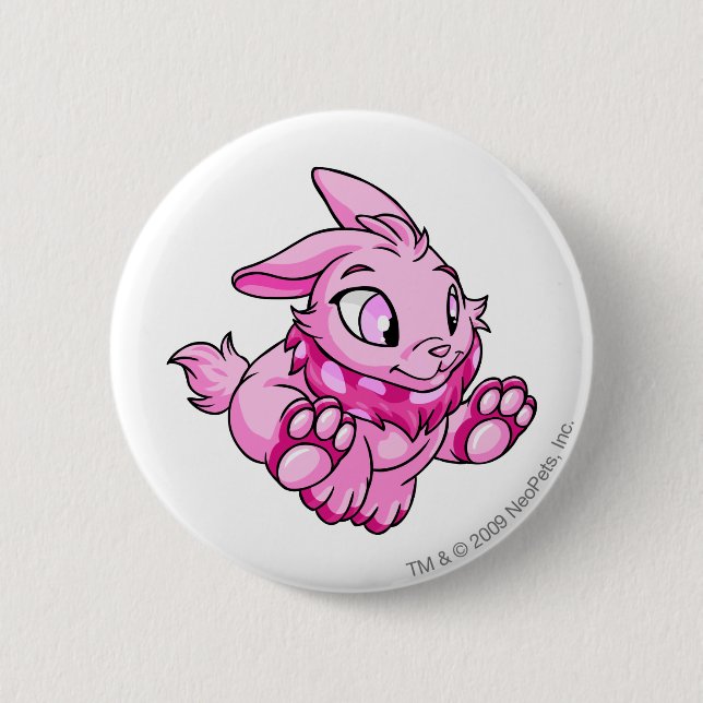 Cybunny Pink 6 Cm Round Badge (Front)
