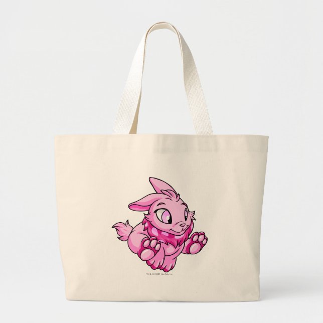 Cybunny Pink Large Tote Bag (Front)