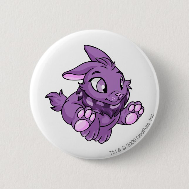 Cybunny Purple 6 Cm Round Badge (Front)