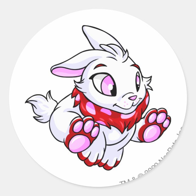 Cybunny Red Classic Round Sticker (Front)