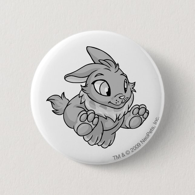 Cybunny Silver 6 Cm Round Badge (Front)