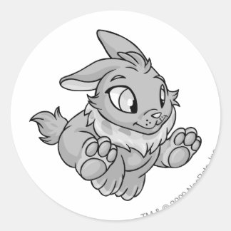 Cybunny Silver Classic Round Sticker