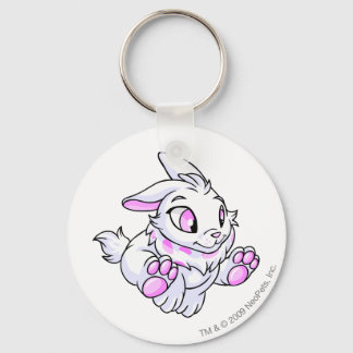 Cybunny White Key Ring