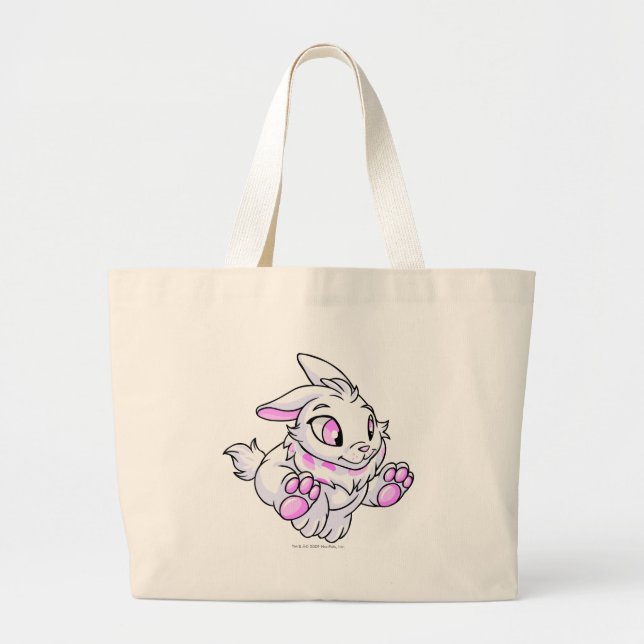 Cybunny White Large Tote Bag (Front)