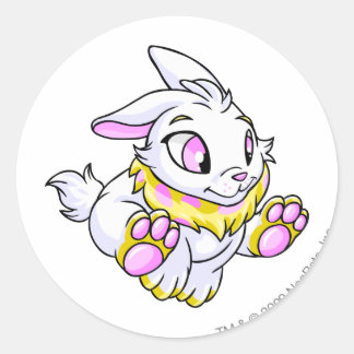 Cybunny Yellow Classic Round Sticker