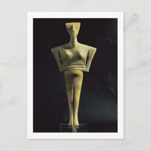 Cycladic female figure, from the Island of Amorgo, Postcard