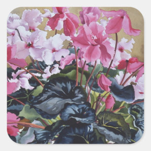 Cyclamen 2004 square sticker