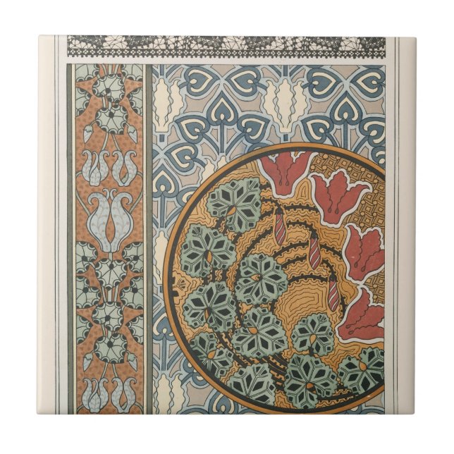 Cyclamen 3 by Maurice Pillard Verneuil Tile (Front)