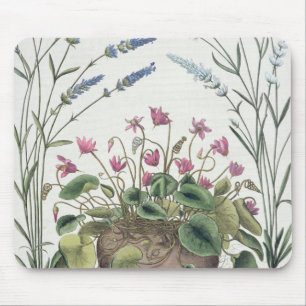 Cyclamen and Lavender: 1.Cyclamen Romanum; 2.Spica Mouse Mat