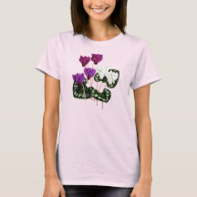 Cyclamen Flower 1800s Vintage Botanical T-Shirt