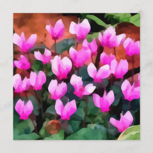 Cyclamen Flowers Invitation