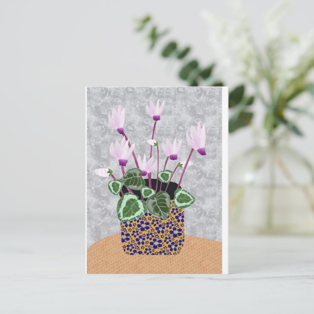 Cyclamen Postcard (Standing Front)