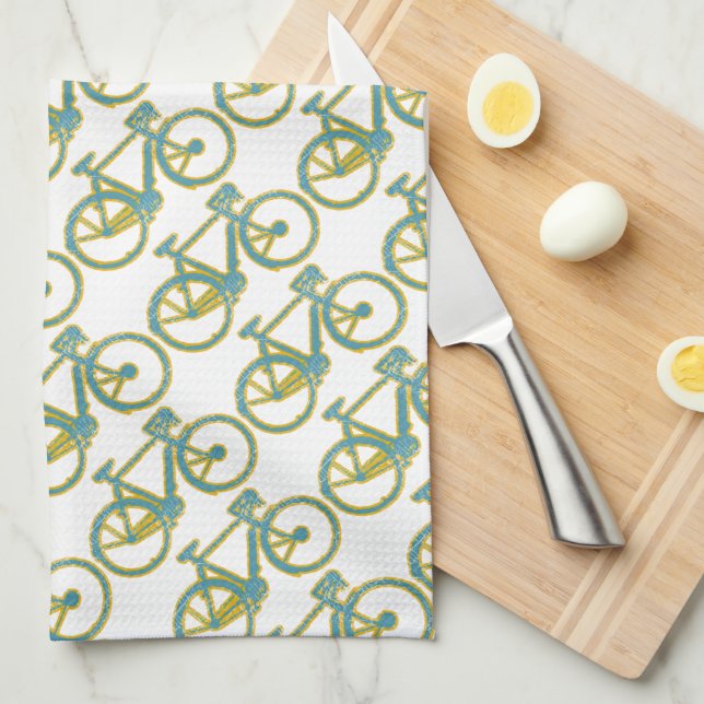 cycle - biking - cycling tea towel (Quarter Fold)
