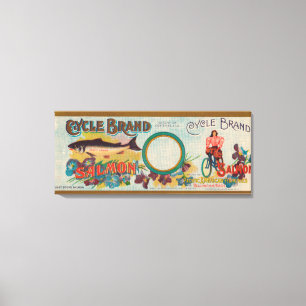 Cycle Brand Salmon Label Canvas Print