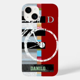 cycle/cycling , stripes and name Case-Mate iPhone 14 case