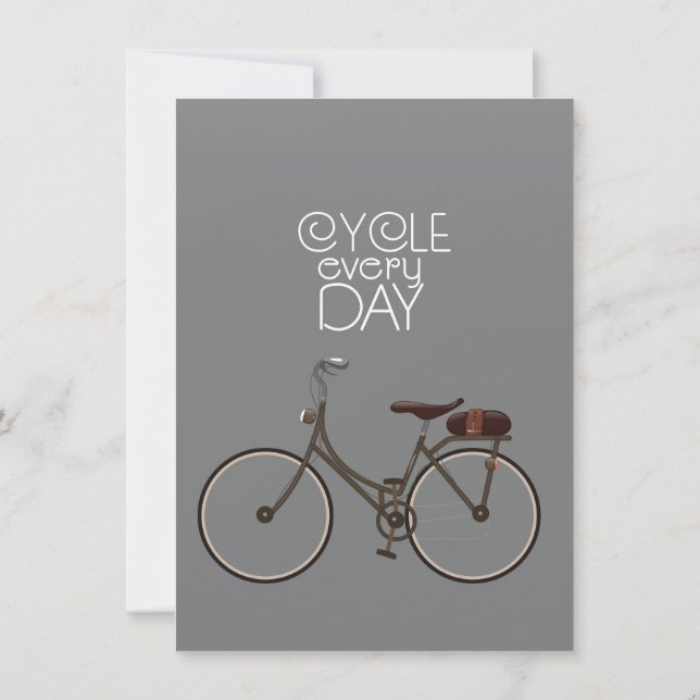 Cycle every day. invitation (Back)