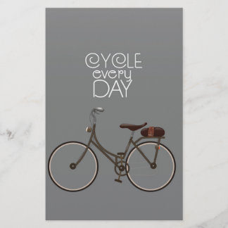 Cycle every day. stationery