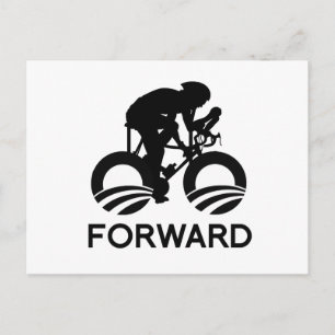 CYCLE FORWARD WITH OBAMA POSTCARD