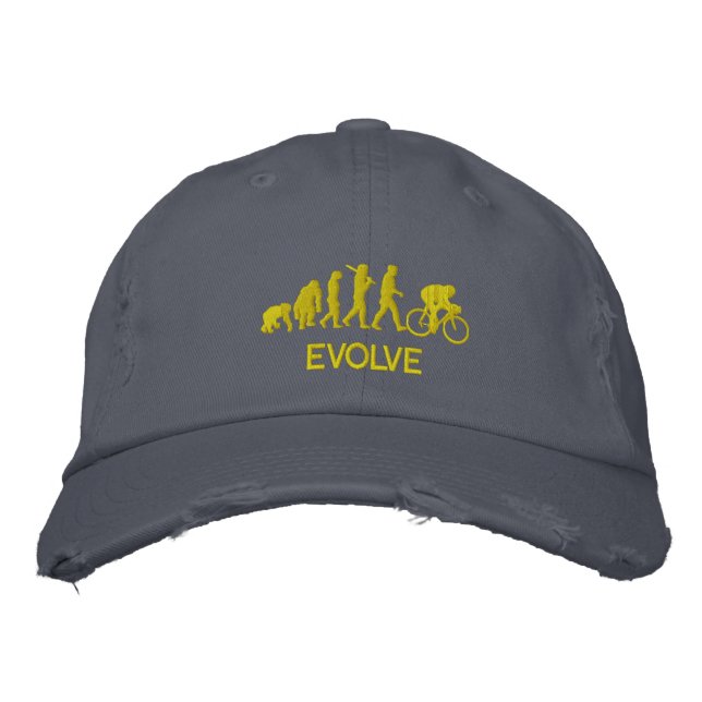 Cycle gifts - Evolution of cycling Cycle Embroidered Hat (Front)