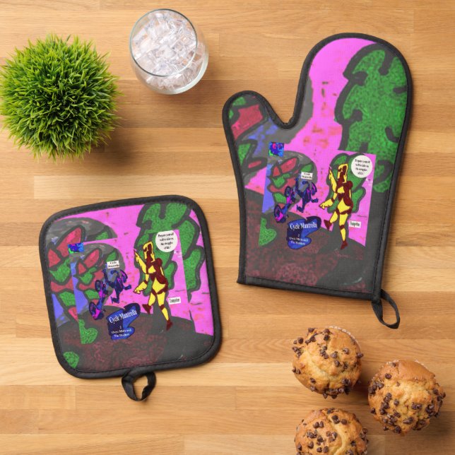 Cycle Mantrella 2 Oven Mitts and Pot Holder Oven Mitt & Pot Holder Set (Top Down)