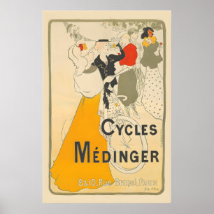 Cycle Medinger France Vintage Advertising Poster