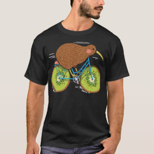 Cycle New Zealand Funny Kiwi on a Bicycle Design I T-Shirt