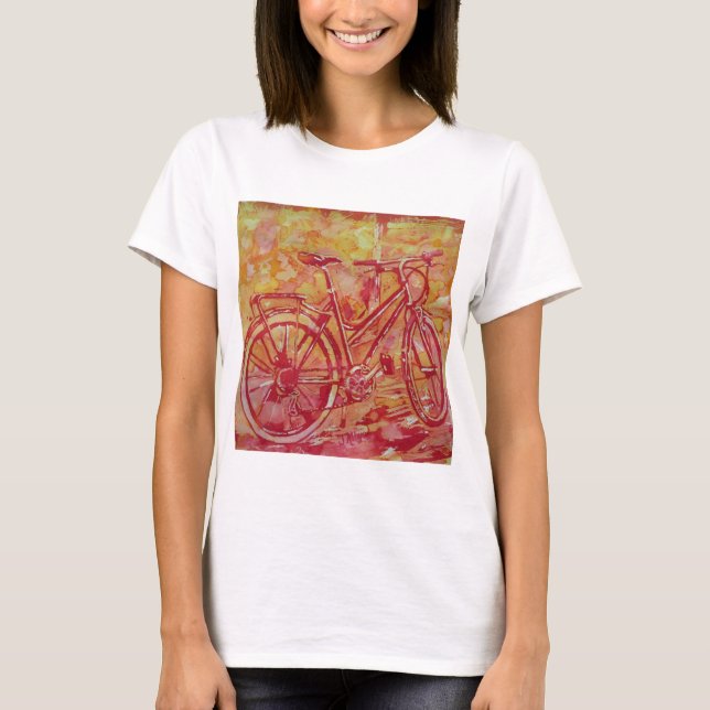 Cycle of Red, Yellow & Tyedyed T-Shirt (Front)