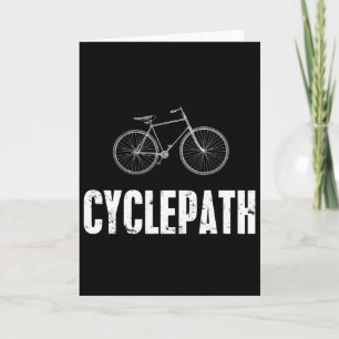 Cycle-path Funny Cycling Mountain Biking Cyclists Card