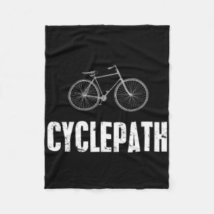 Cycle-path Funny Cycling Mountain Biking Cyclists  Fleece Blanket